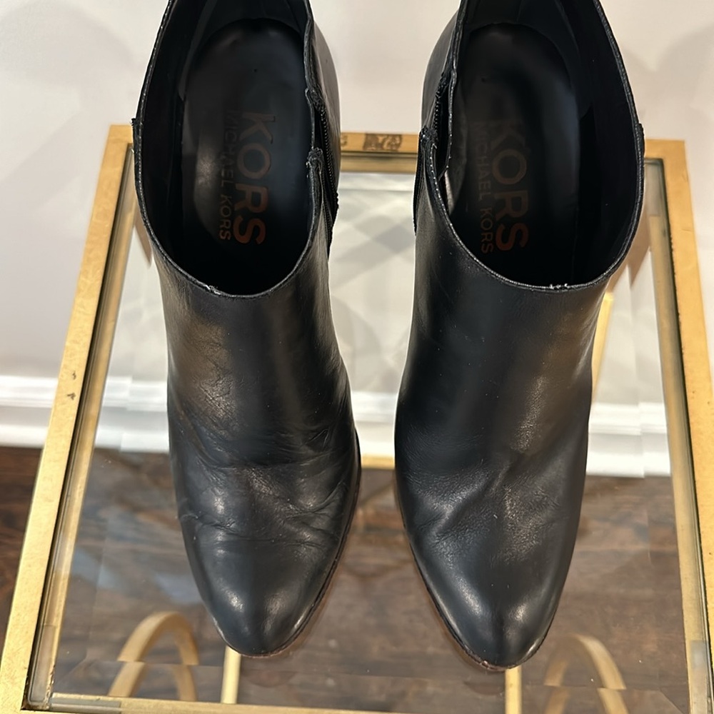 Michael Kors…black leather heeled bootie